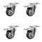 Service Caster 4 Inch SS Thermoplastic Rubber Swivel Top Plate Caster Set Total Lock Brake SCC SCC-SSTTL20S414-TPRB-4 - alternate 2